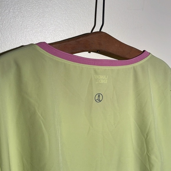 Lands End Neon Yellow Athletic Shirt - Picture 8 of 9